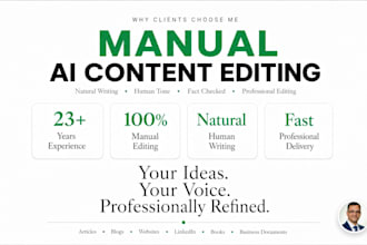 manually edit and humanize ai generated blog content