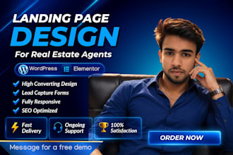 design a high converting landing page for real estate agents