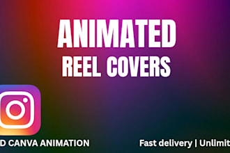 design animated reel cover with trending canva effects