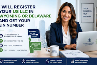 register your US llc in wyoming or delaware and get your ein number