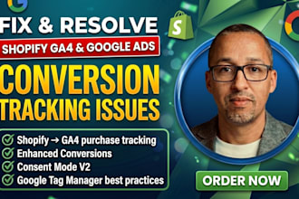 fix broken shopify ga4 google ads conversion tracking and purchase tracking