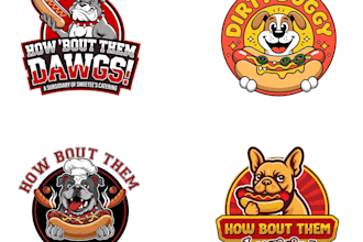 design unique hot dog logo for your business
