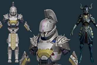 create or modify 3d cosplay armor wearable costumes for convention and game