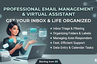 do professional email management and data entry