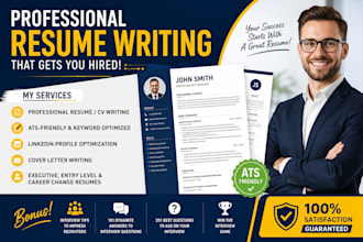 write, edit CV, resume, cover letters