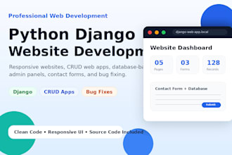 build a responsive python django website or web app