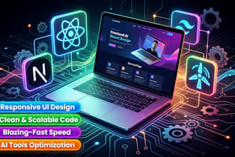 develop frontend web applications in react and nextjs