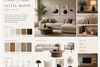 create a custom mood board, concept board, brand board