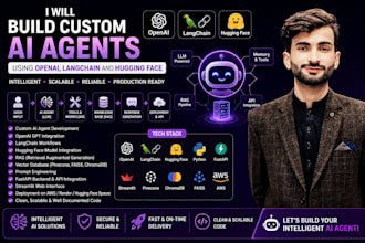 build custom ai agents using openai, langchain and hugging face