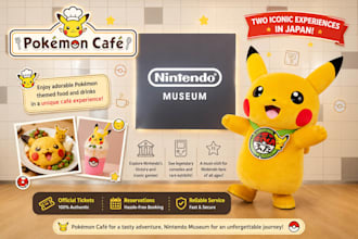book pokémon café and nintendo museum tickets for you
