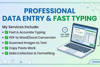 do professional data entry and fast typing work