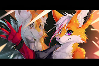 draw furry illustration , fursona, furry pfp, furry oc and anthro art