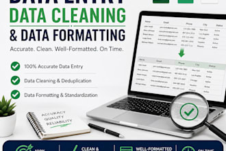 do data entry, data cleaning and data formatting
