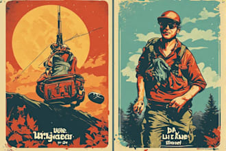 design vintage, retro, and modern travel posters