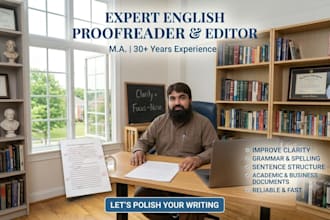 proofread and edit essays, cvs, and research papers