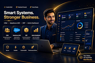 develop custom CRM software, salesforce lwc, erp, admin dashboard