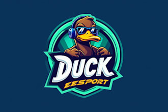 do unique duck head logo design