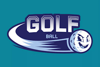 design a professional golf logo for clubs, teams, and brands