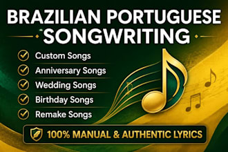 write portuguese samba bossa nova and tiktok viral custom song for brazil songs