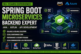 design and build scalable spring boot apis in java or kotlin