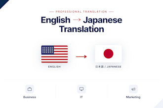 translate english to japanese naturally for business and IT