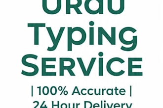 do urdu typing,translation and data entry fast