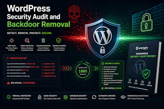audit fix hacked wordpress site malware backdoor security report