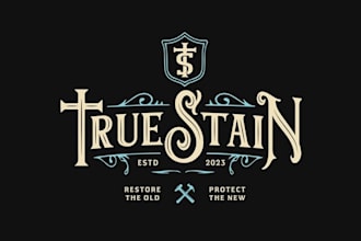 make powerful logo for fence and deck staining company