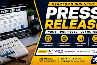 write and publish a professional setup press release