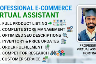 manage your shopify, amazon, or ebay store as e commerce