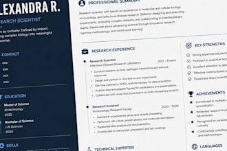 professionally create a job winning CV and motivation letter