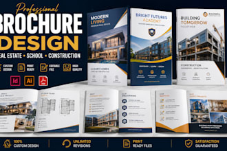 design a professional real estate, academic, and construction brochures