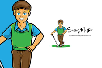 create a modern golf logo for golf courses and businesses