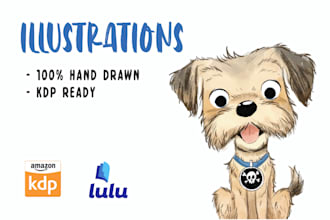 illustrate an original vintage animal childrens story book for you