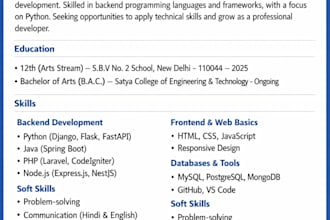 design professional resume and modern cv maker service