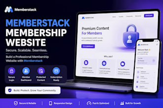 build memberstack membership website with secure user portal