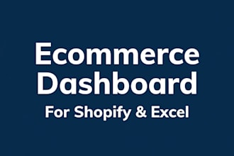 create a professional ecommerce analytics dashboard in canva