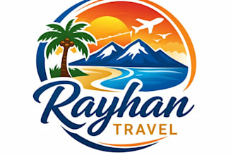 do a summer beach logo