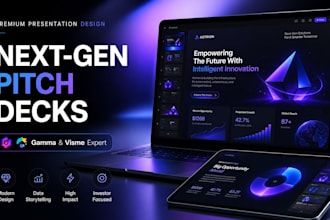 design a high conversion gamma app pitch deck and visme presentation