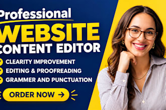 edit, proofread and polish your website content and copy