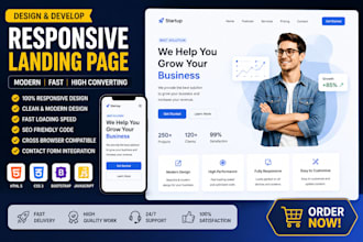 design and develop a responsive landing page