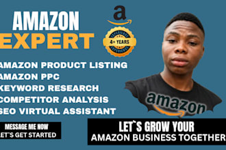 do amazon product listing, PPC, keyword research, competitor analysis, and SEO