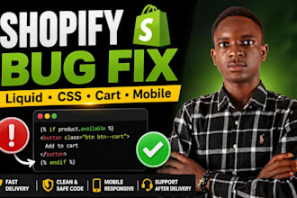 fix shopify bugs, liquid code, cart errors, and theme issues