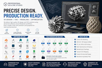 create cad design for cnc machining and product development