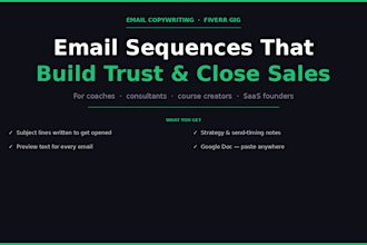 write a targeted email sequence that moves subscribers toward becoming pa