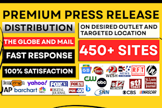 write, publish and distribute press releases in USA UK and global media outlet