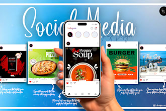 design  social media posts food, brand and other