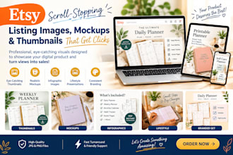 create etsy listing images mockups and thumbnails that get clicks