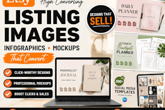 design etsy listing images infographics and product mockups that convert