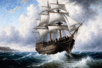 create ship oil painting for you